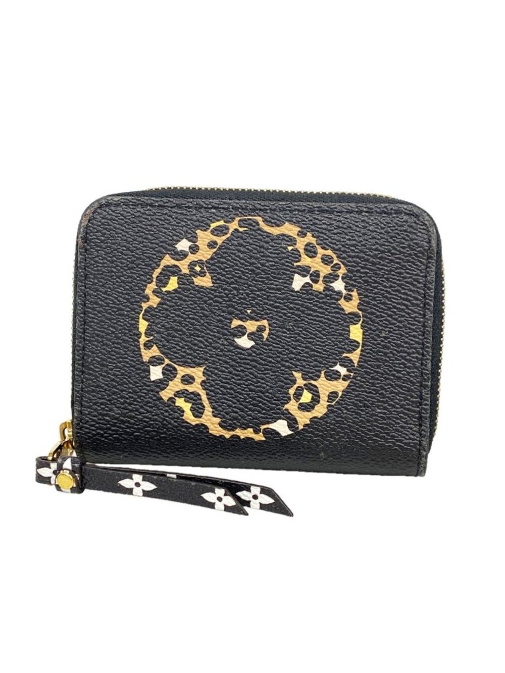 Louis Vuitton Coin Purse Monogram Jungle Zippy Black Brown